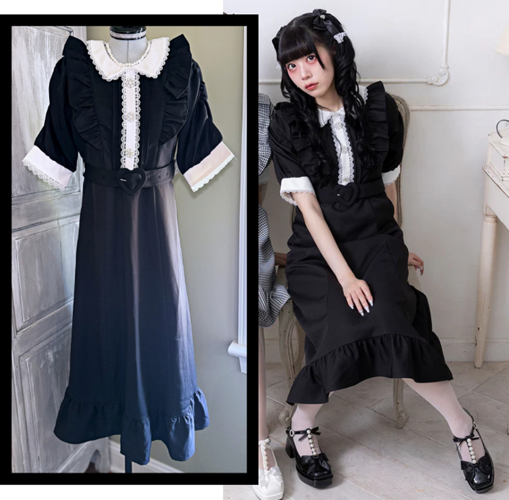 DearMyLove Sparkling Bijou Frill Afternoon Tea Dress Long Kawaii Jirai Kei Japan